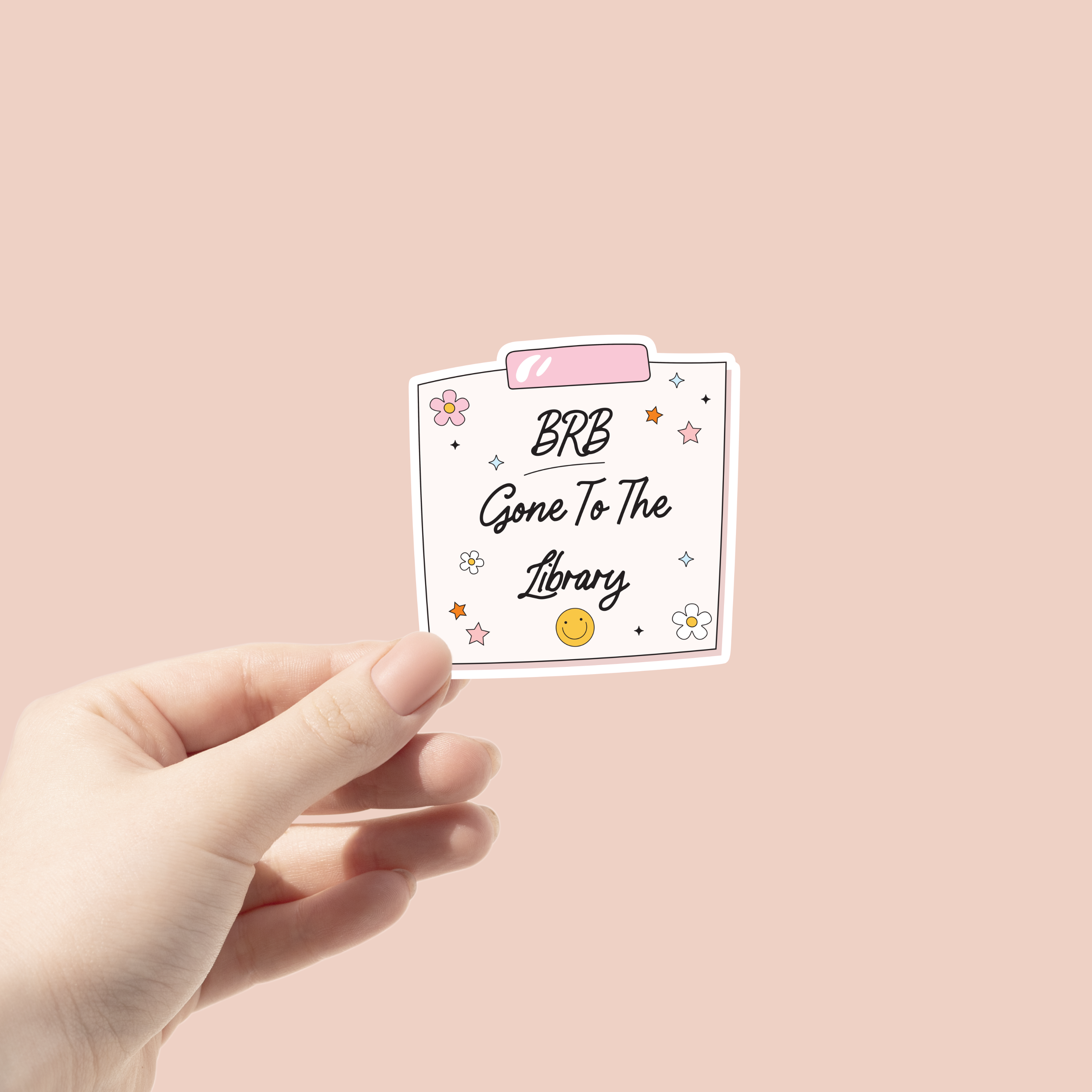 BRB Gone to the Library Sticker