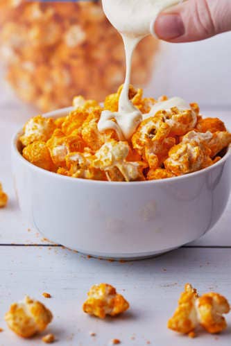 Buffalo Cheddar Popcorn