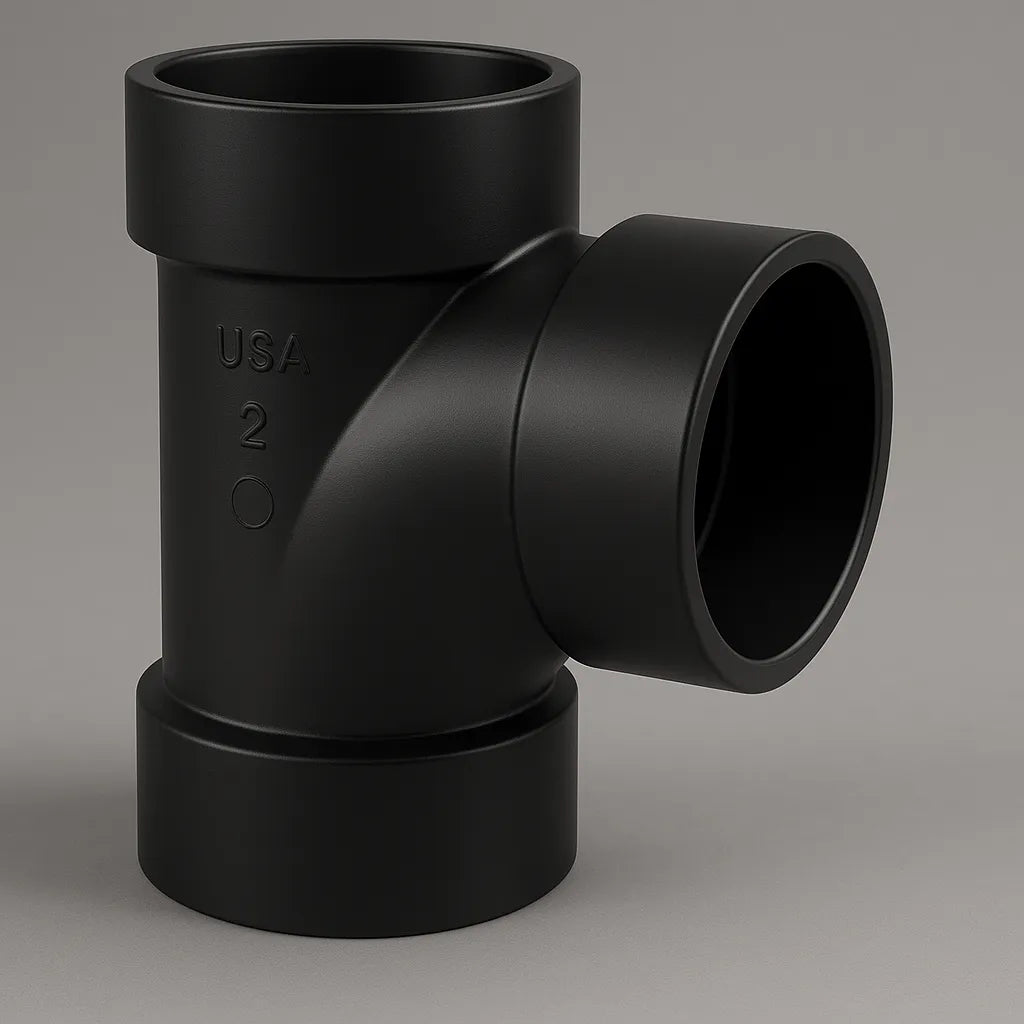  LESSO ABS Sanitary Tee – Hub x Hub x Hub DWV Fitting | 1 1/2" & 2" Good Day Building Supply Inc. Plumbing Fittings art-noise.myshopify.com lesso-abs-sanitary-tee-hub-x-hub-x-hub-dwv-fitting-1-1-2-2