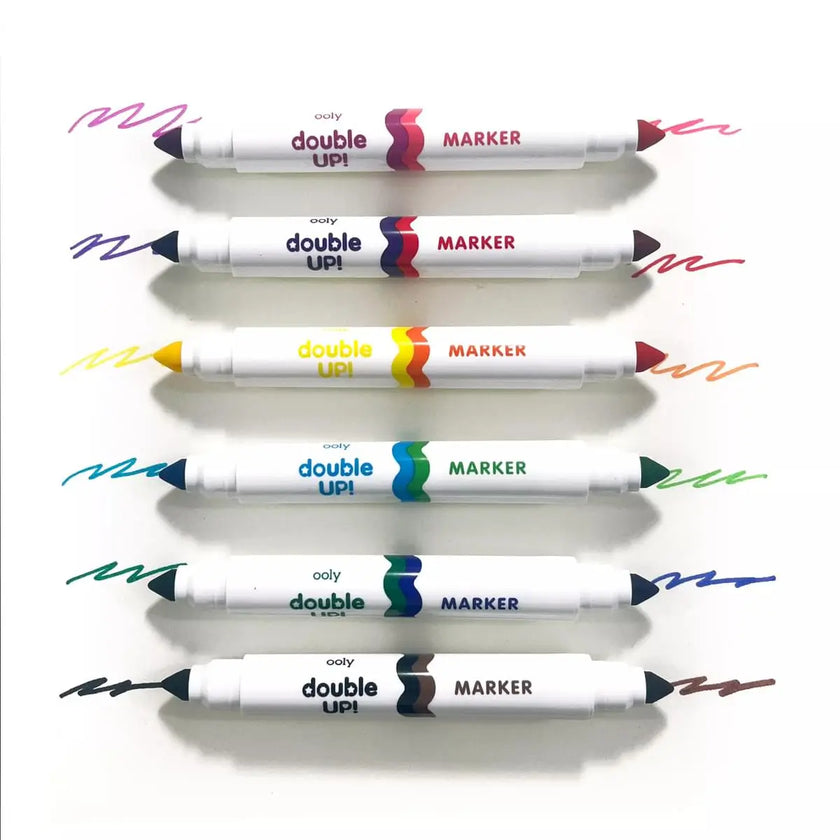 OOLY - Double Up! Double Ended Markers - Set of 6/12 Colors