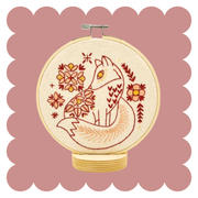 Folk Fox Complete Embroidery Kit
