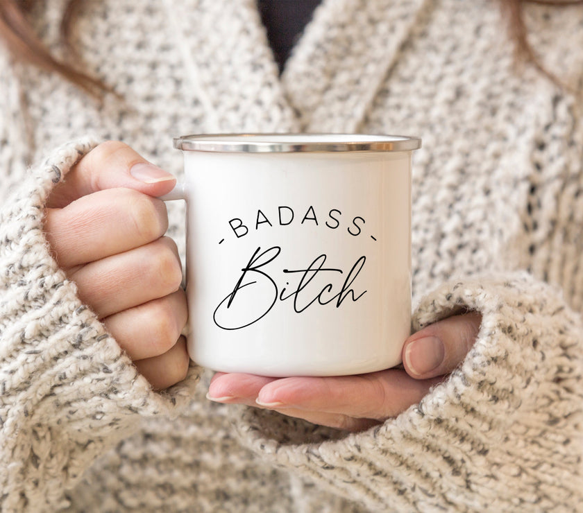Badass Bitch camper mug