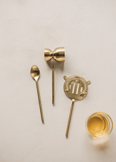Bar Tools, Set of 3 - Matte Gold