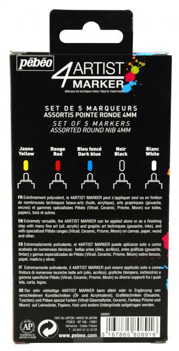 4Artist Marker - Set 5x4mm Basic - Art Noise 4Artist Marker - Set 5x4mm Basic Pebeo Oil Paint art-noise.myshopify.com 4artist-marker-set-5x4mm-basic 4Artist Marker - Set 5x4mm Basic Pebeo Oil Paint art-noise.myshopify.com 4artist-marker-set-5x4mm-basic