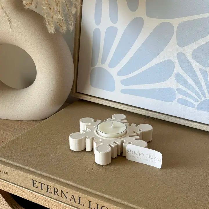 Holiday Snowflake Tealight Candle Holder | Christmas Decor