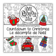 Advent Countdown to Christmas Mini Coloring Book, 4"x4"