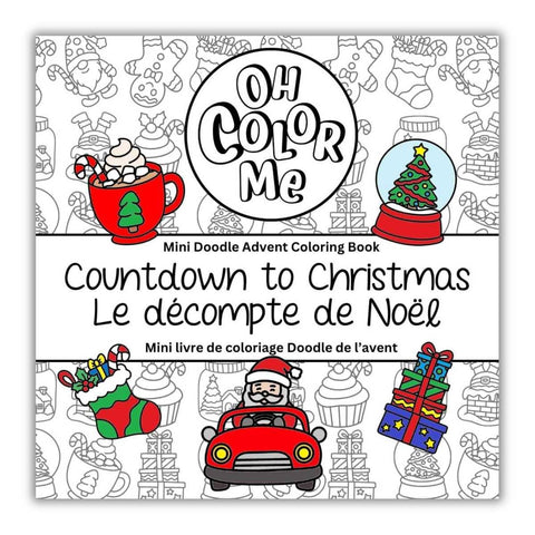 Advent Countdown to Christmas Mini Coloring Book, 4"x4"