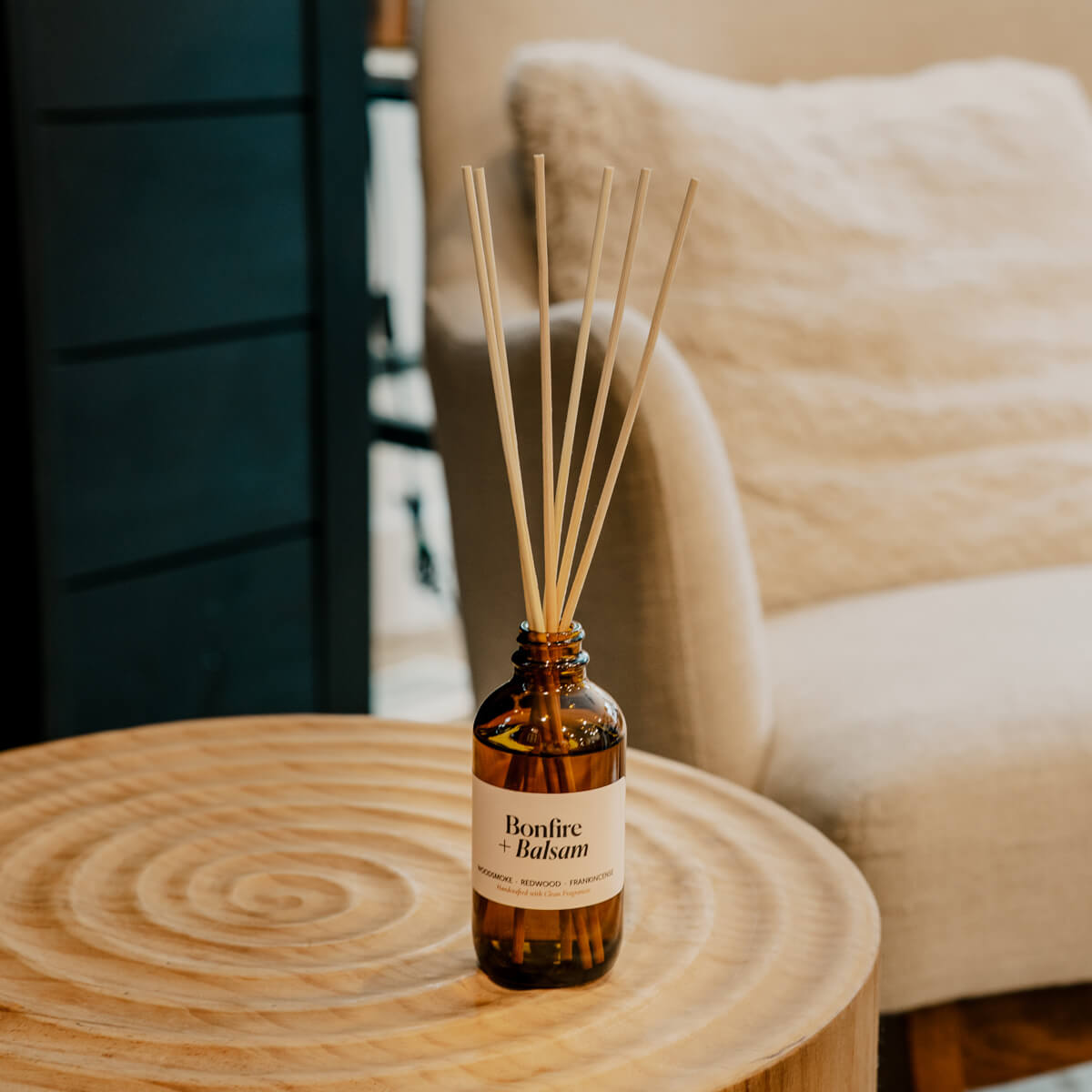 Bonfire + Balsam Reed Diffuser Misiyo Candle Co Reed Diffusers art-noise.myshopify.com bonfire-balsam-reed-diffuser