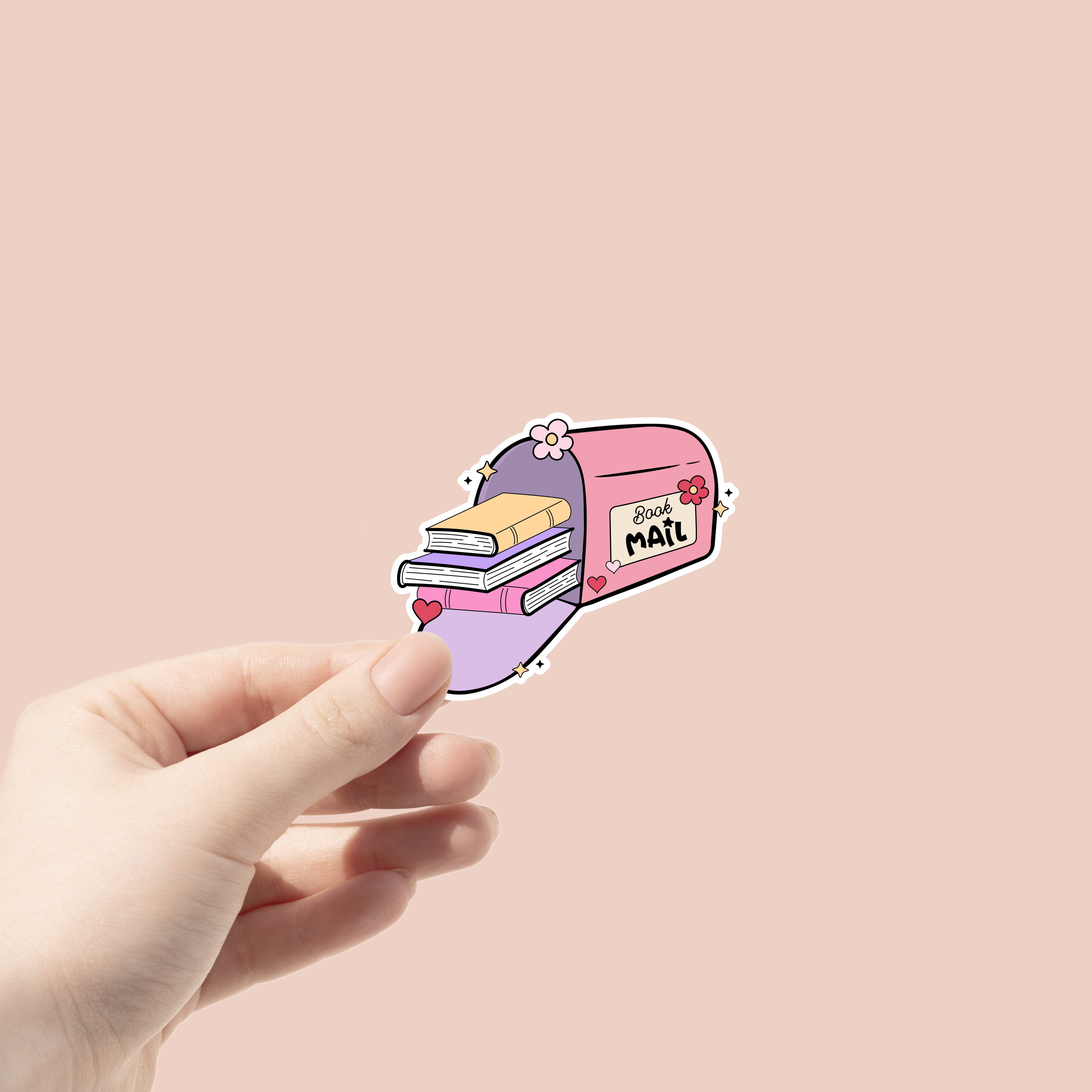 Book Mail mailbox Sticker