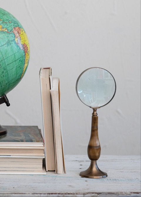 Brass & Bone Magnifying Glass