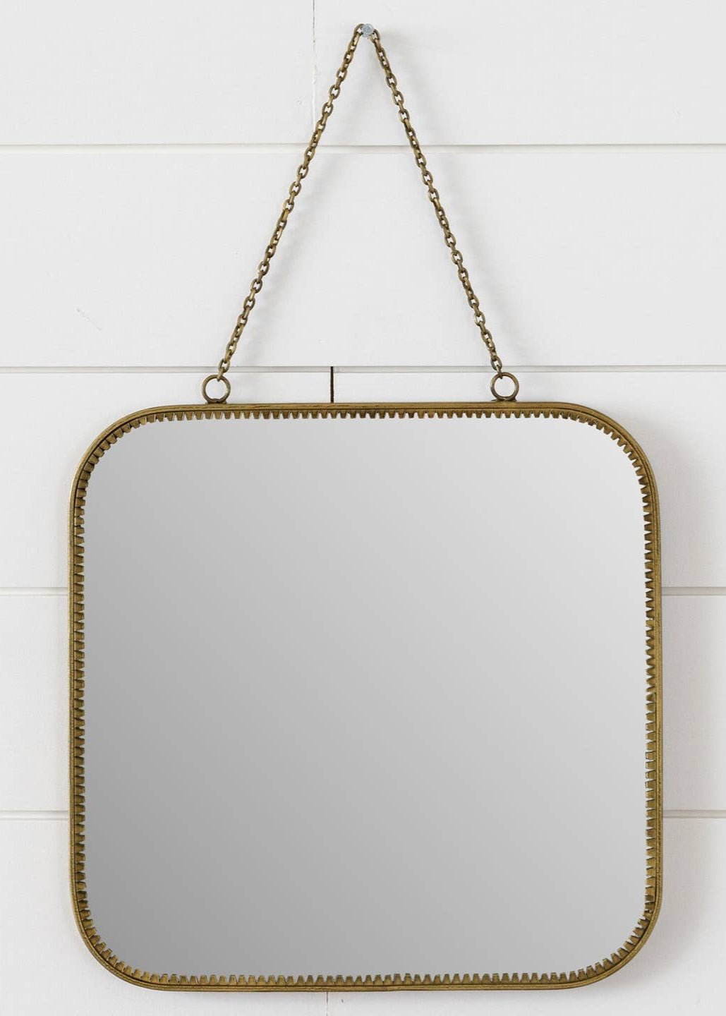 Brass Framed Mirror with Chain Clementine Home Floral Gift product_type art-noise.myshopify.com brass-framed-mirror-with-chain
