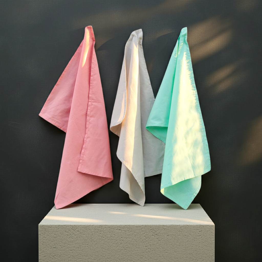 Breezy Pastels. Ultra Fine Cotton Towels-Set/3