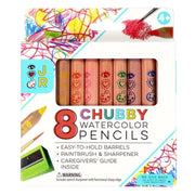 Bright Stripes 8 Chubby 2 in 1 Colored Pencils