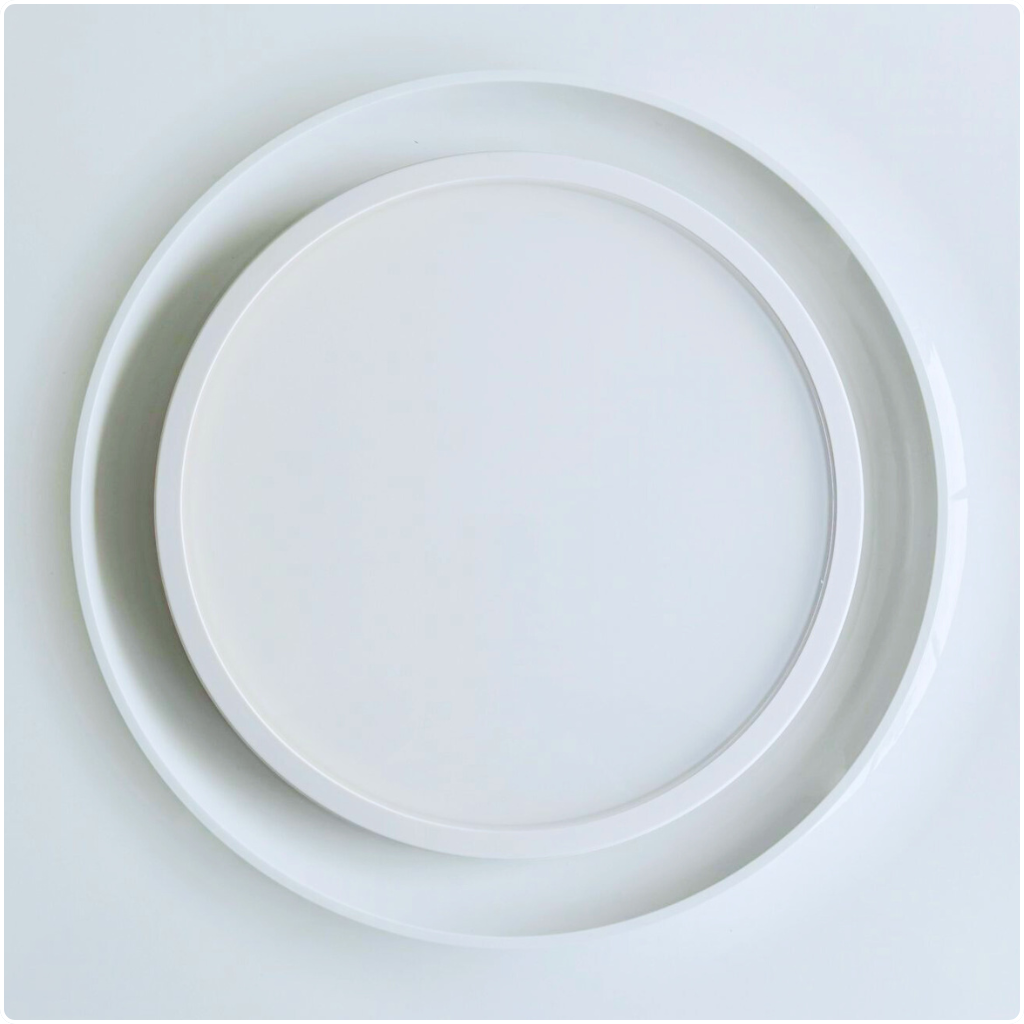BysonX Lumaire 80CFM 0.3–0.4 Sones Bathroom Fan Large Round LED Light cETLus HVI2100 Energy Star - Slim & Humidity+ Models
