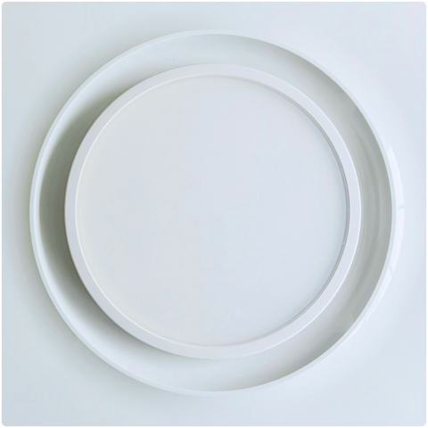 BysonX Lumaire 80CFM 0.3–0.4 Sones Bathroom Fan Large Round LED Light cETLus HVI2100 Energy Star - Slim & Humidity+ Models