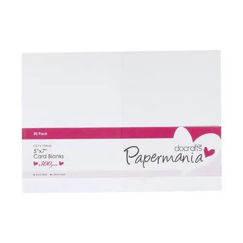 Papermania 5 X 7 Cards/Envelopes (50pk 300gsm) - White - Art Noise