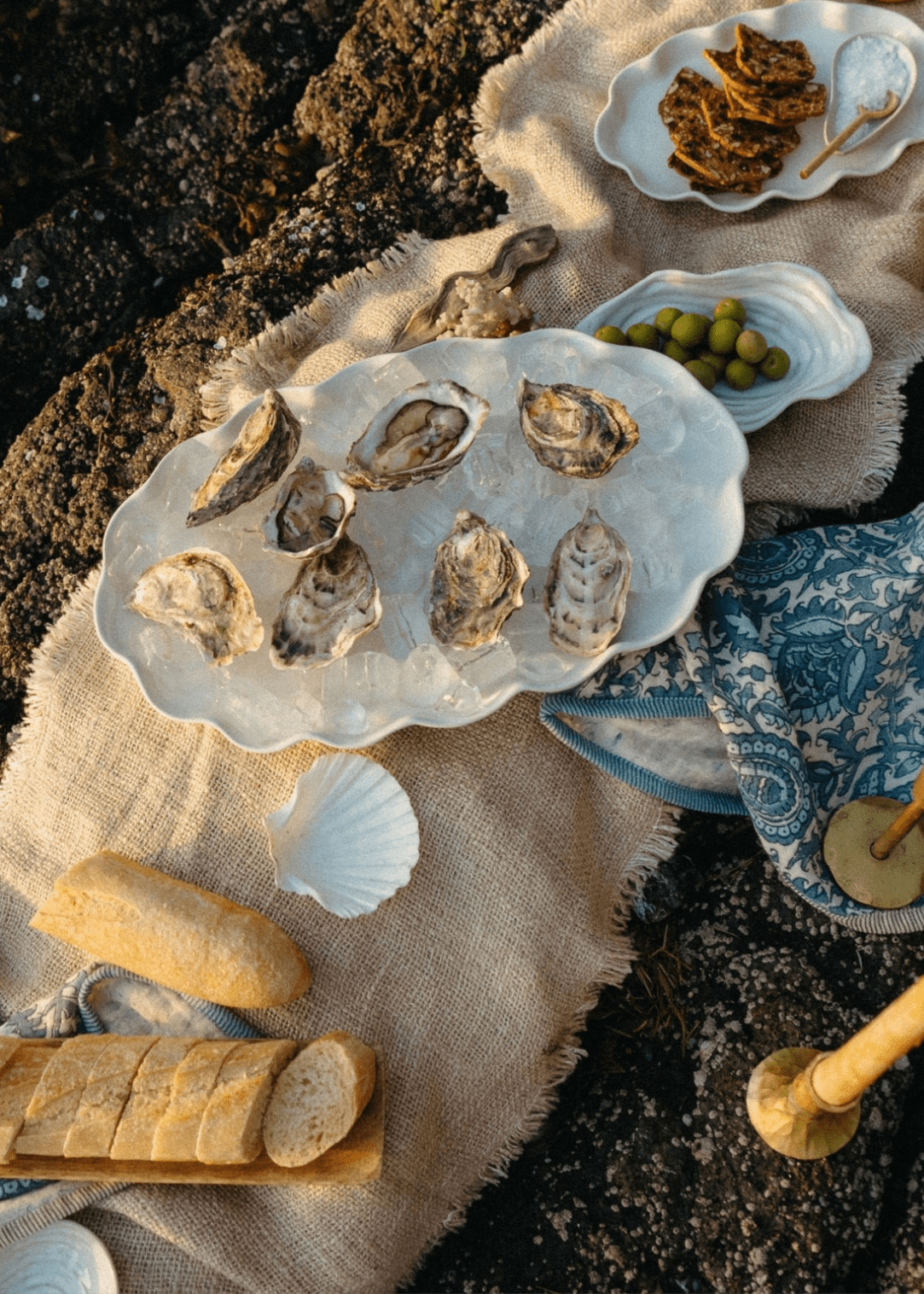 Calypso Scalloped Platter – Set of 2