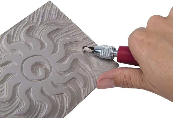 Speedball Red Baron Lino Block (Mounted) Grey (Various SIzes)
