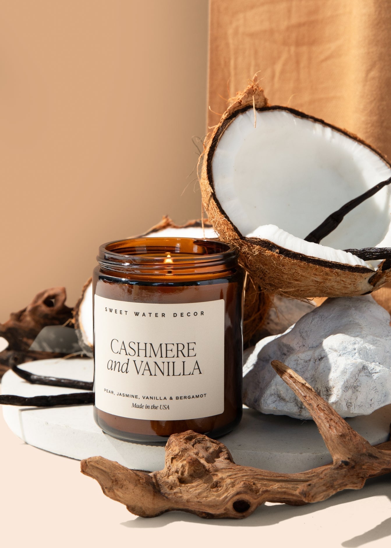 Cashmere and Vanilla Candle Clementine Home Floral Gift product_type art-noise.myshopify.com cashmere-and-vanilla-candle