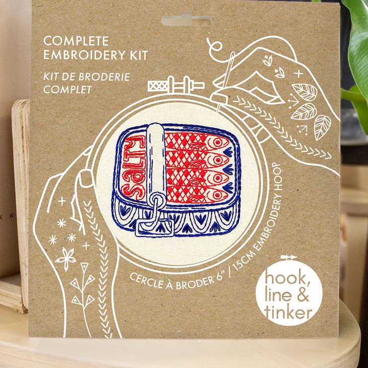 Hook, Line &amp; Tinker - Sardines Embroidery Kit