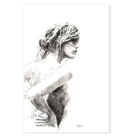 Charcoal Women Figure - Black on white
