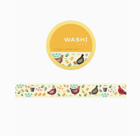 Girl of All Work Chicken Yard Washi Tape Girl of All Work Washi Tape art-noise.myshopify.com girl-of-all-work-chicken-yard-washi-tape