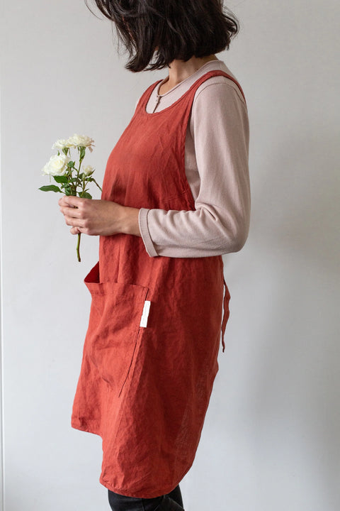 Linen Apron - Terracota Confetti Mill Aprons art-noise.myshopify.com linen-apron-terracota Linen Apron - Terracota Confetti Mill Aprons art-noise.myshopify.com linen-apron-terracota