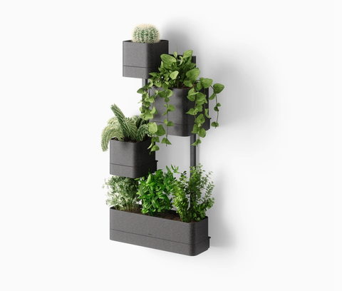 Umbra - Cubiko Black Wall Planter