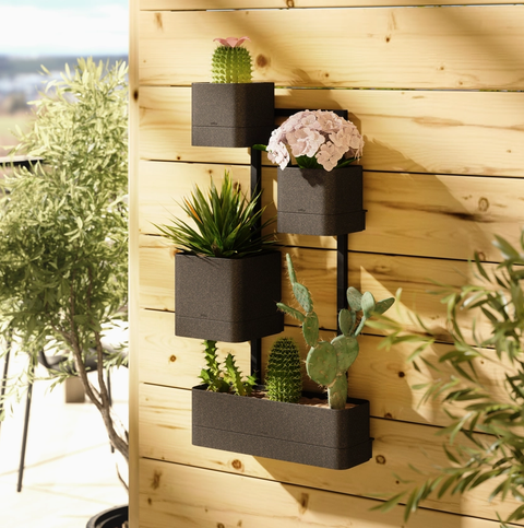 Umbra - Cubiko Black Wall Planter