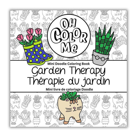 Mini Coloring Book Garden Therapy, 4x4"