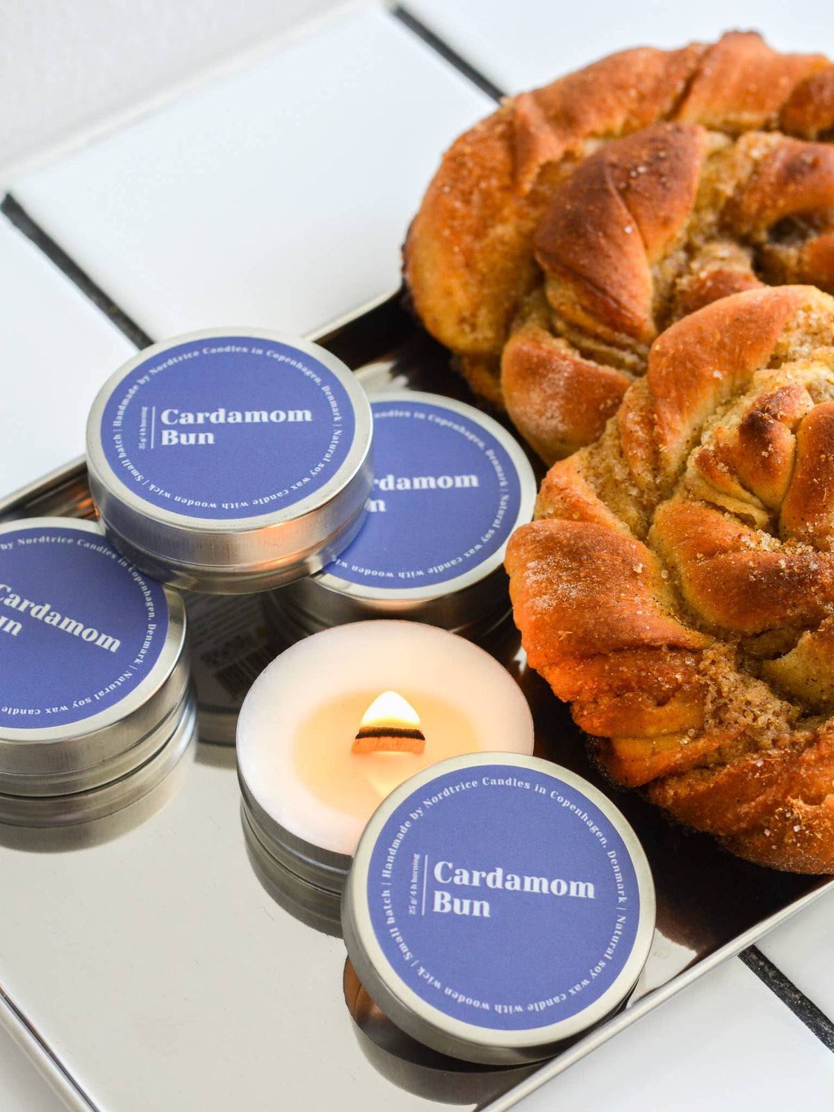 Mini Scented Soy Candle - Cardamom Bun