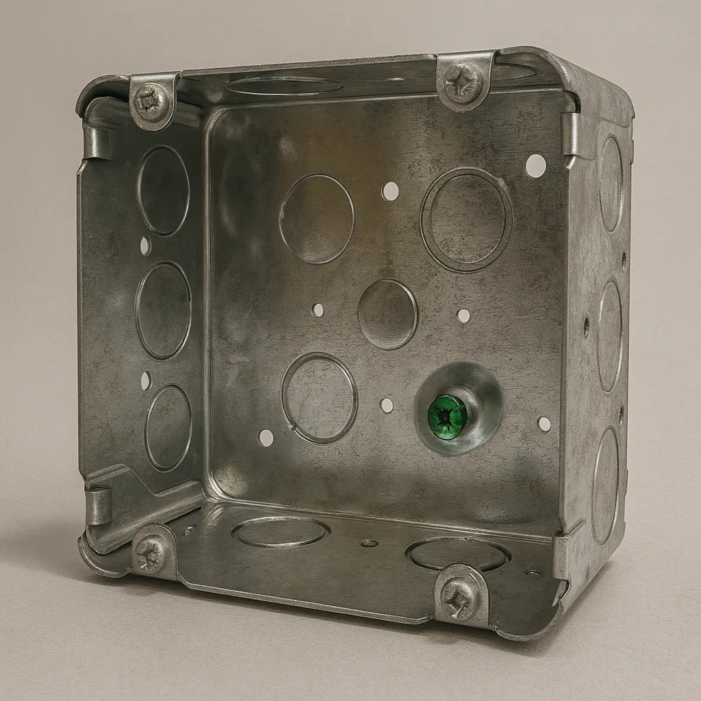  4‑Inch Square Device Box – Galvanized Steel, 1.1 mm, ETL Listed Good Day Building Supply Inc. Electrical Device Box art-noise.myshopify.com 4-inch-square-device-box-galvanized-steel-1-1-mm-etl-listed
