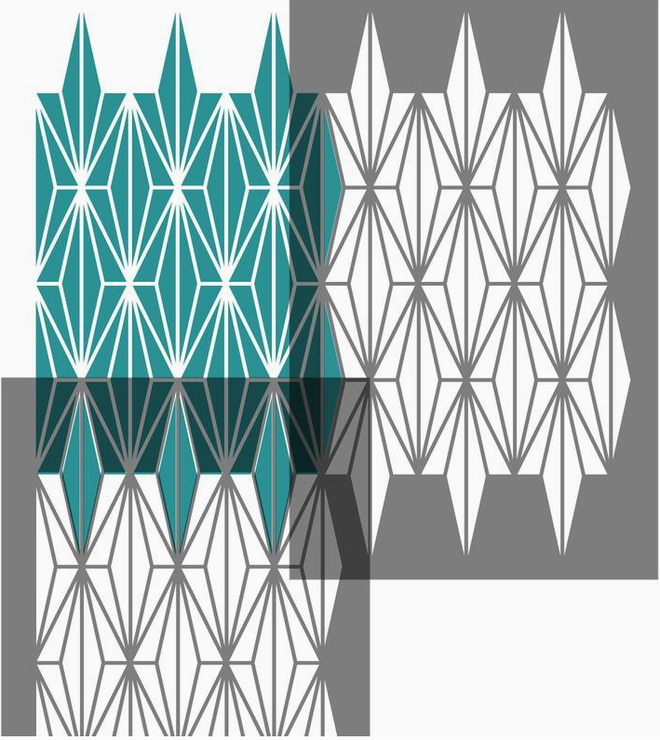 Deco Diamonds Craft and Furniture Stencil