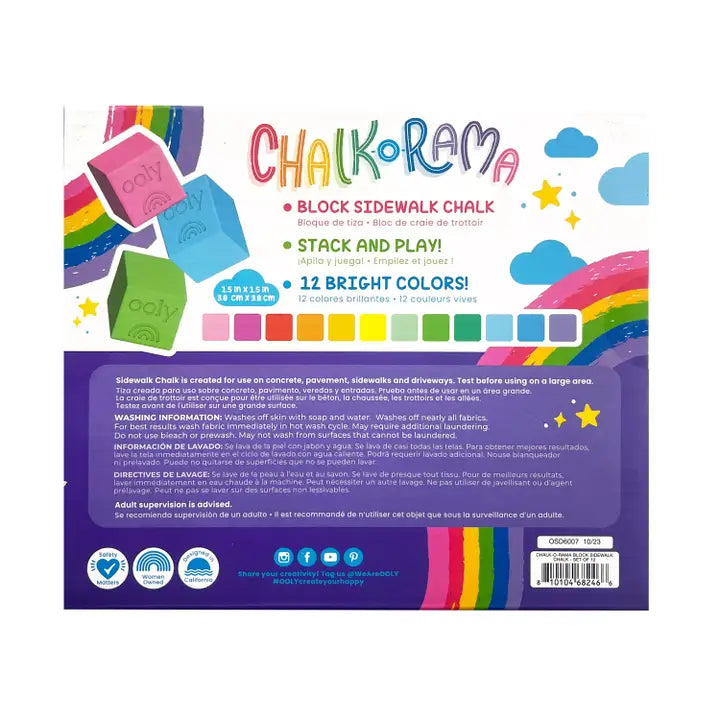 OOLY- Chalk-O-Rama Block Sidewalk Chalk - Art Noise