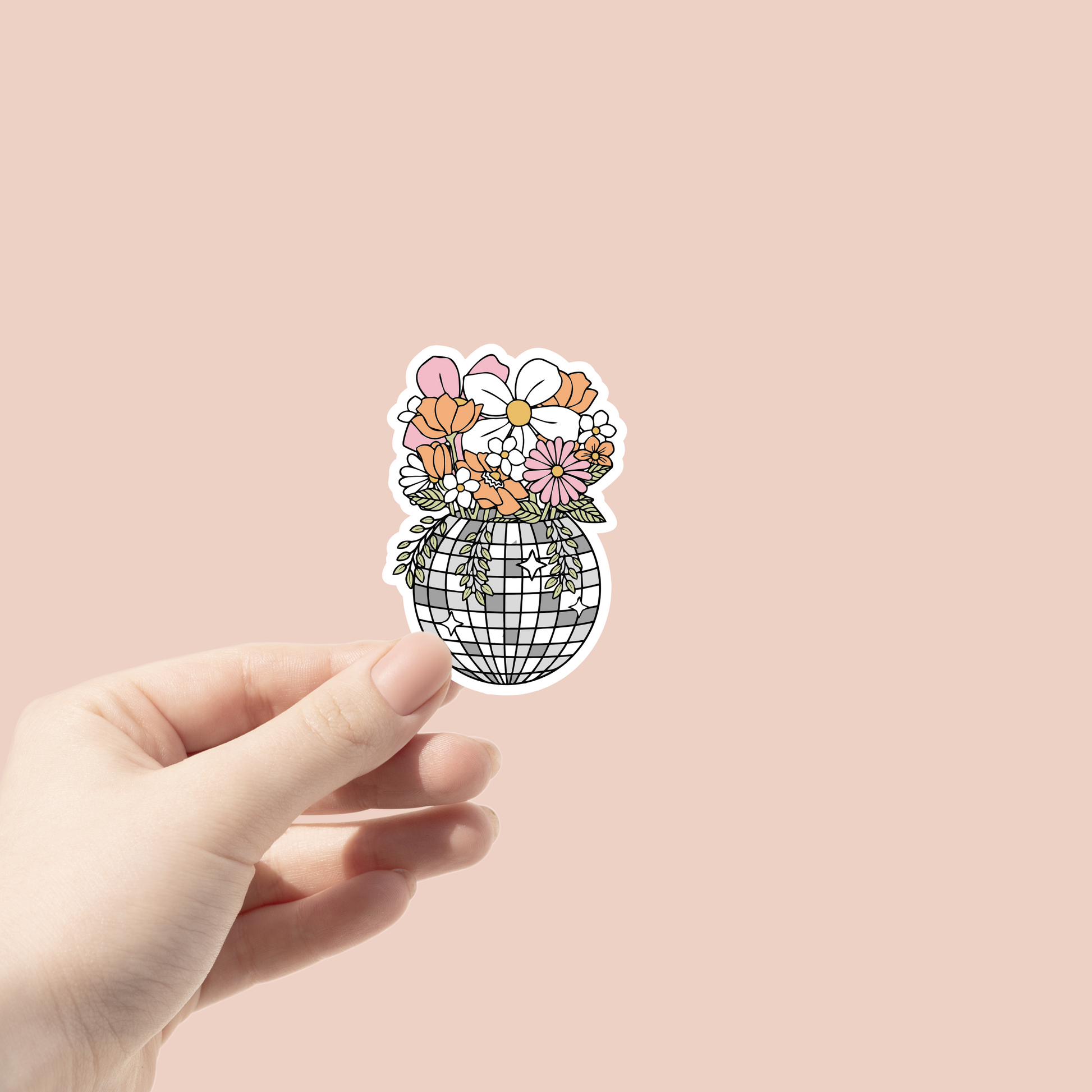 Disco Planter Sticker Glitter Paper Scissors sticker art-noise.myshopify.com disco-planter-sticker