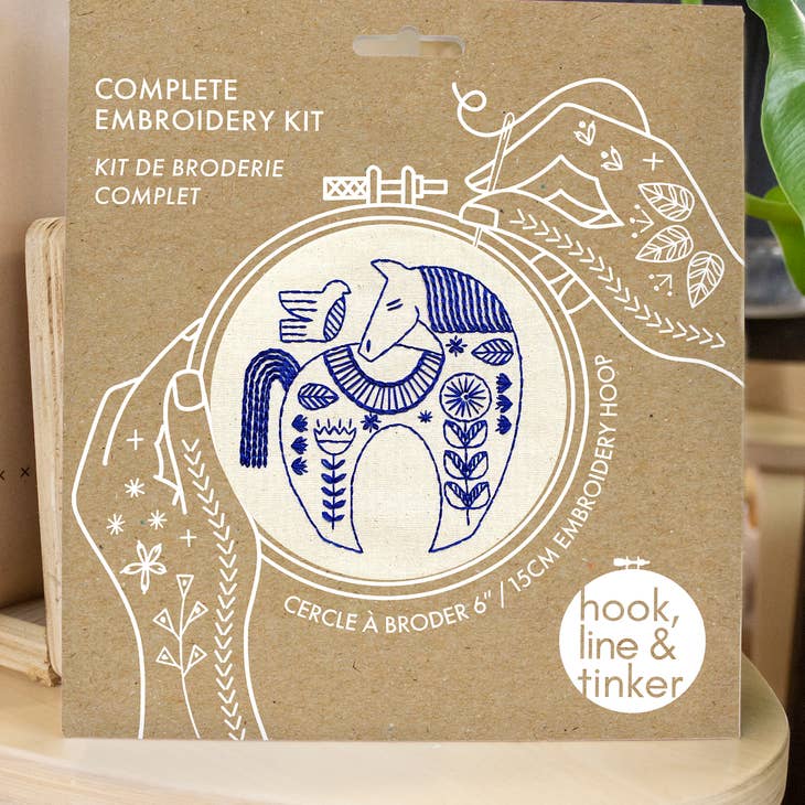 Hook, Line & Tinker - Hygge Horse Embroidery Kit - Art Noise