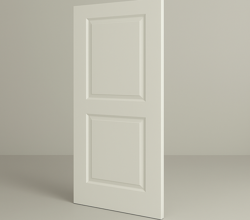 Carrera 2‑Panel Square‑Top Interior Door – Hollow Core, Primed
