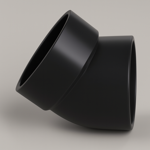 LESSO ABS Street Elbow – 45° Short Turn Spg x Hub | 1 1/2"–3" DWV