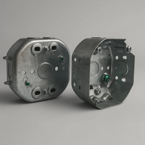  4″ Octagon Junction Box – Galvanized Steel, 15.5 cu in, ETL Listed Good Day Building Supply Inc. Electrical Device Box art-noise.myshopify.com 4-octagon-junction-box-galvanized-steel-15-5-cu-in-etl-listed