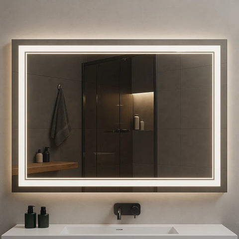  Nebula PureGlow Frameless LED Vanity Mirror – Anti-Fog, Dimmable | 24–60" Sizes Good Day Building Supply Inc. Mirror art-noise.myshopify.com nebula-pureglow-frameless-led-vanity-mirror-anti-fog-dimmable-24-60-sizes