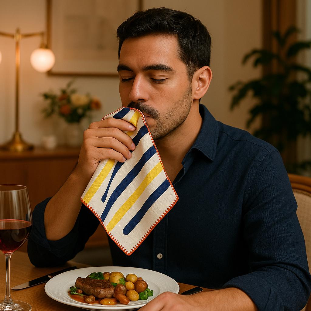 Yellow Piano: Premium Cotton Napkins