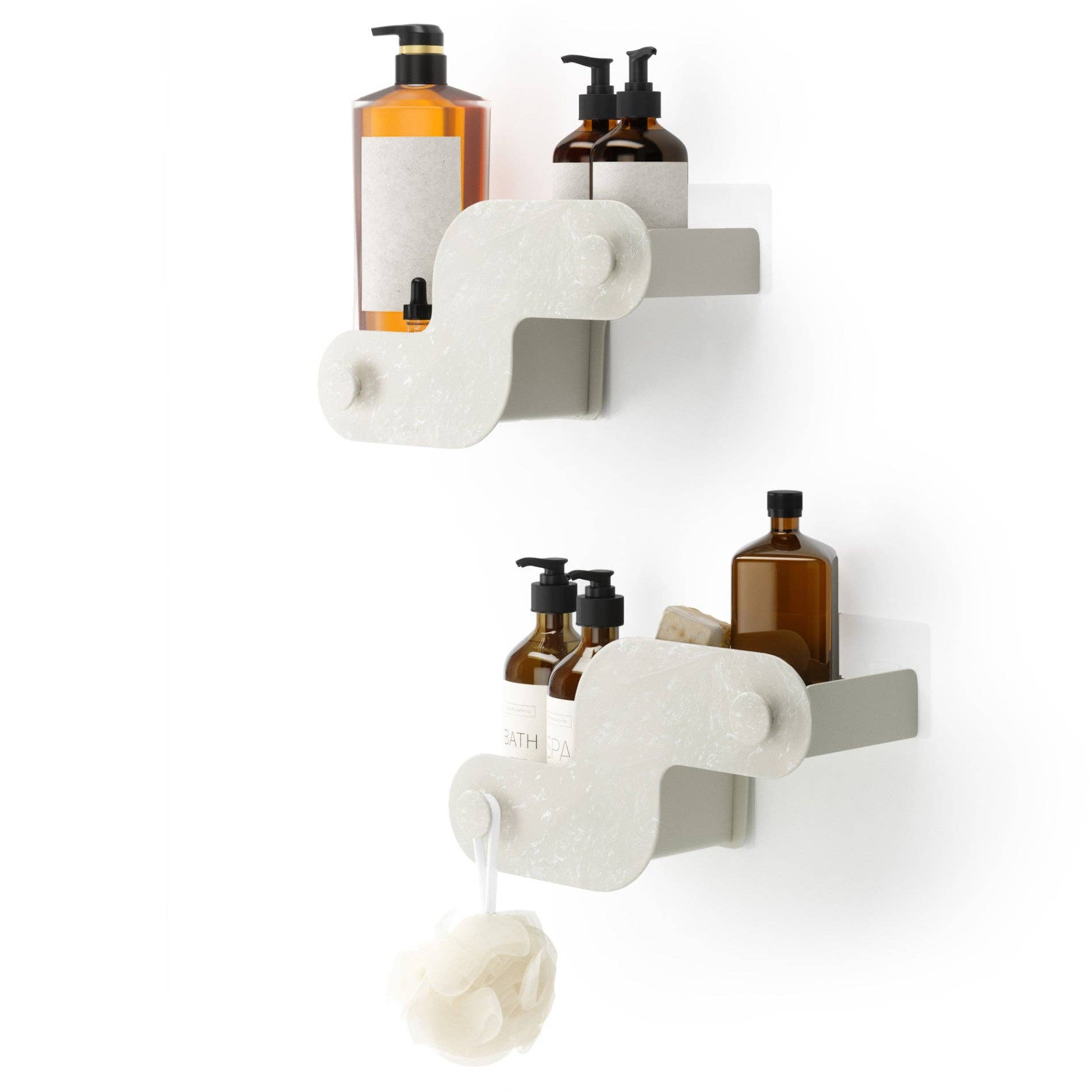 Nami Adhesive Shower Bins - Set of 2