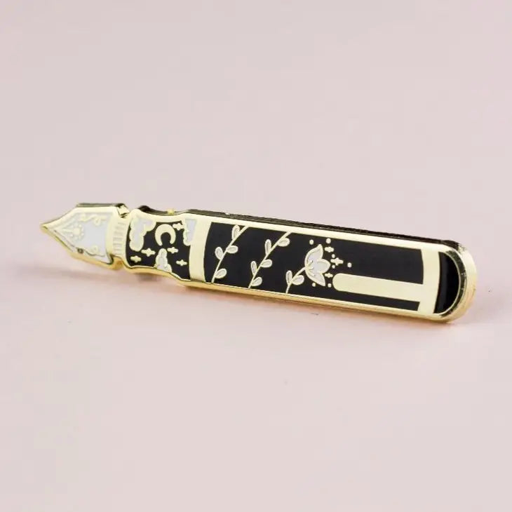 The Gray Muse - Fountain Pen Enamel Pin - Art Noise