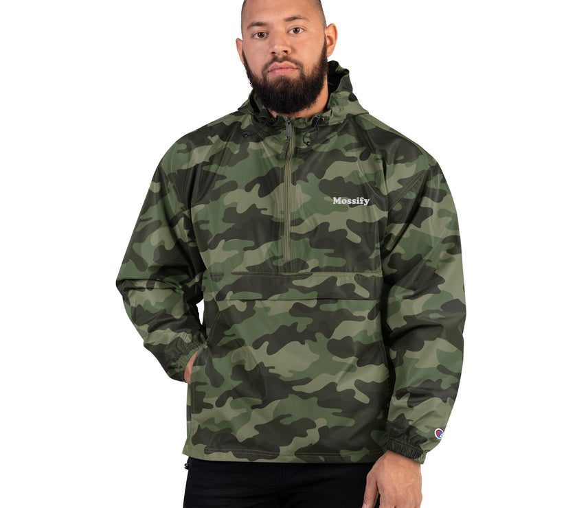 Embroidered Mossify / Champion Packable Jacket