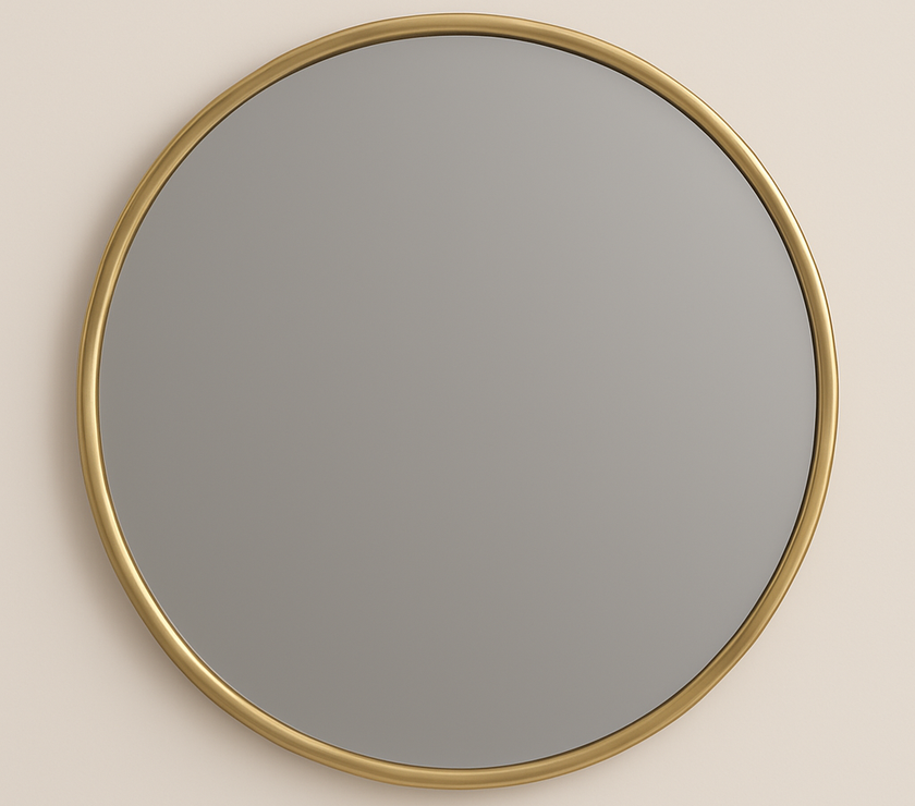 Round Vanity Mirror – Black, Gold, Nickel | 24" & 32" Metal Frame