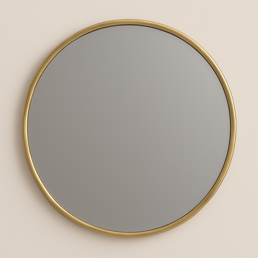Round Vanity Mirror – Black, Gold, Nickel | 24" & 32" Metal Frame