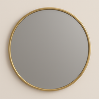 Round Vanity Mirror – Black, Gold, Nickel | 24" & 32" Metal Frame