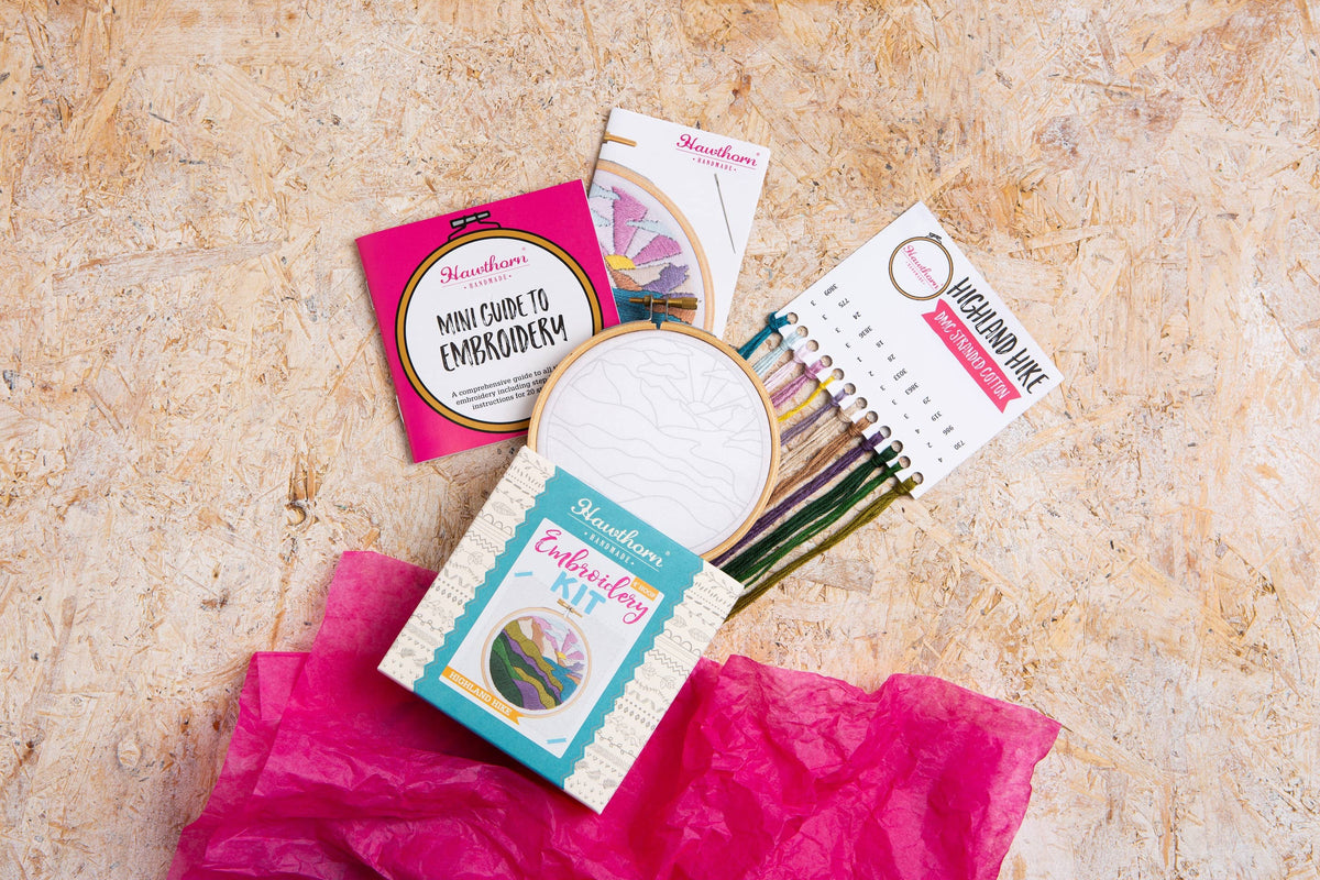 Highland Hike Mini Embroidery Kit | Beginner Craft Kit