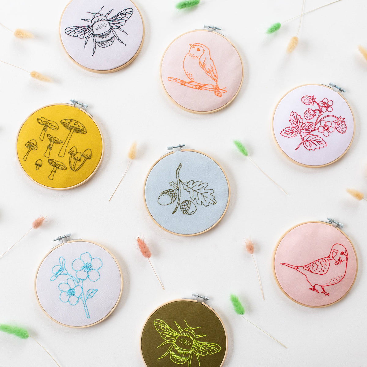 Fungi Embroidery Hoop Kit