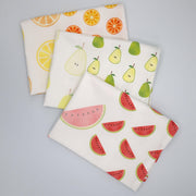 Faded Fruit Kitchen Towels: Set/3